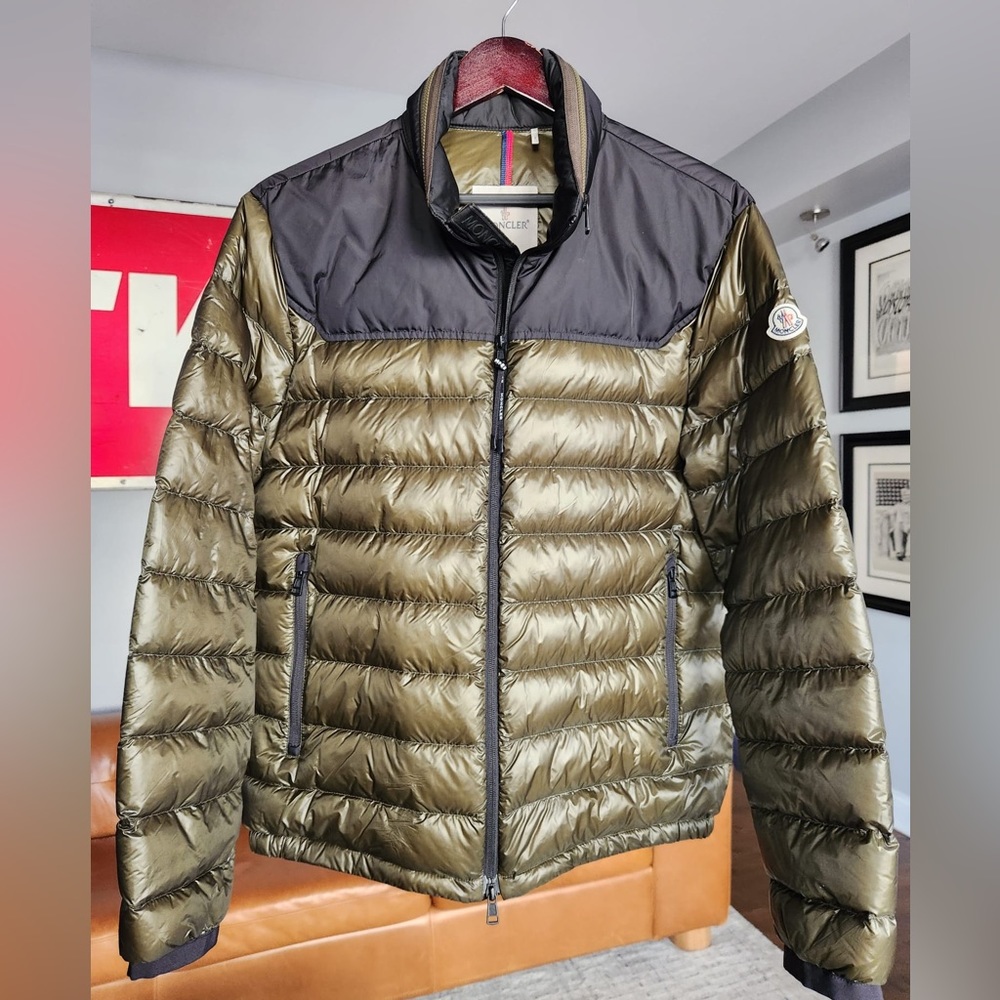 Moncler Khaki Silvere Down Jacket
